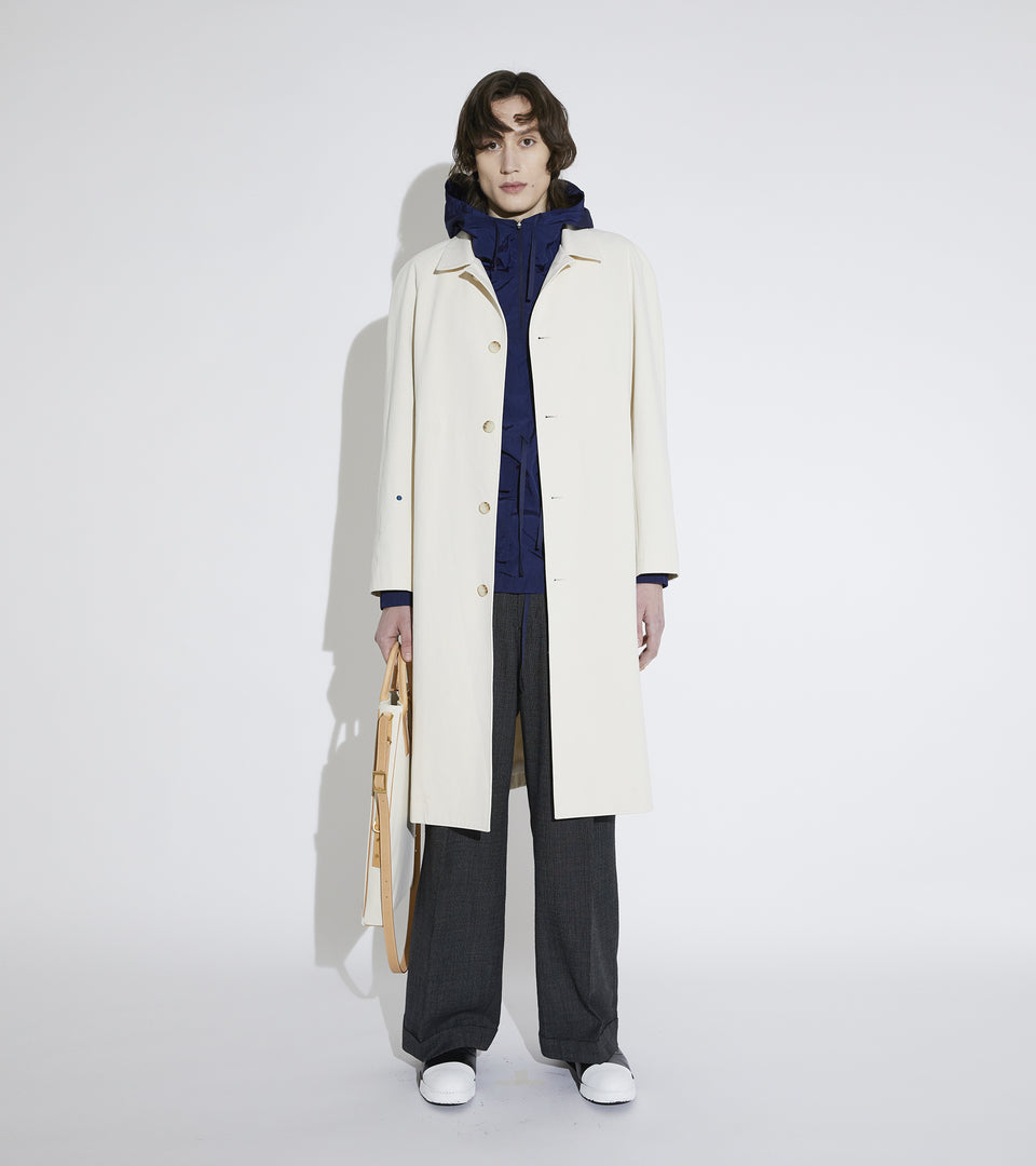 Mononavy canvas mac coat