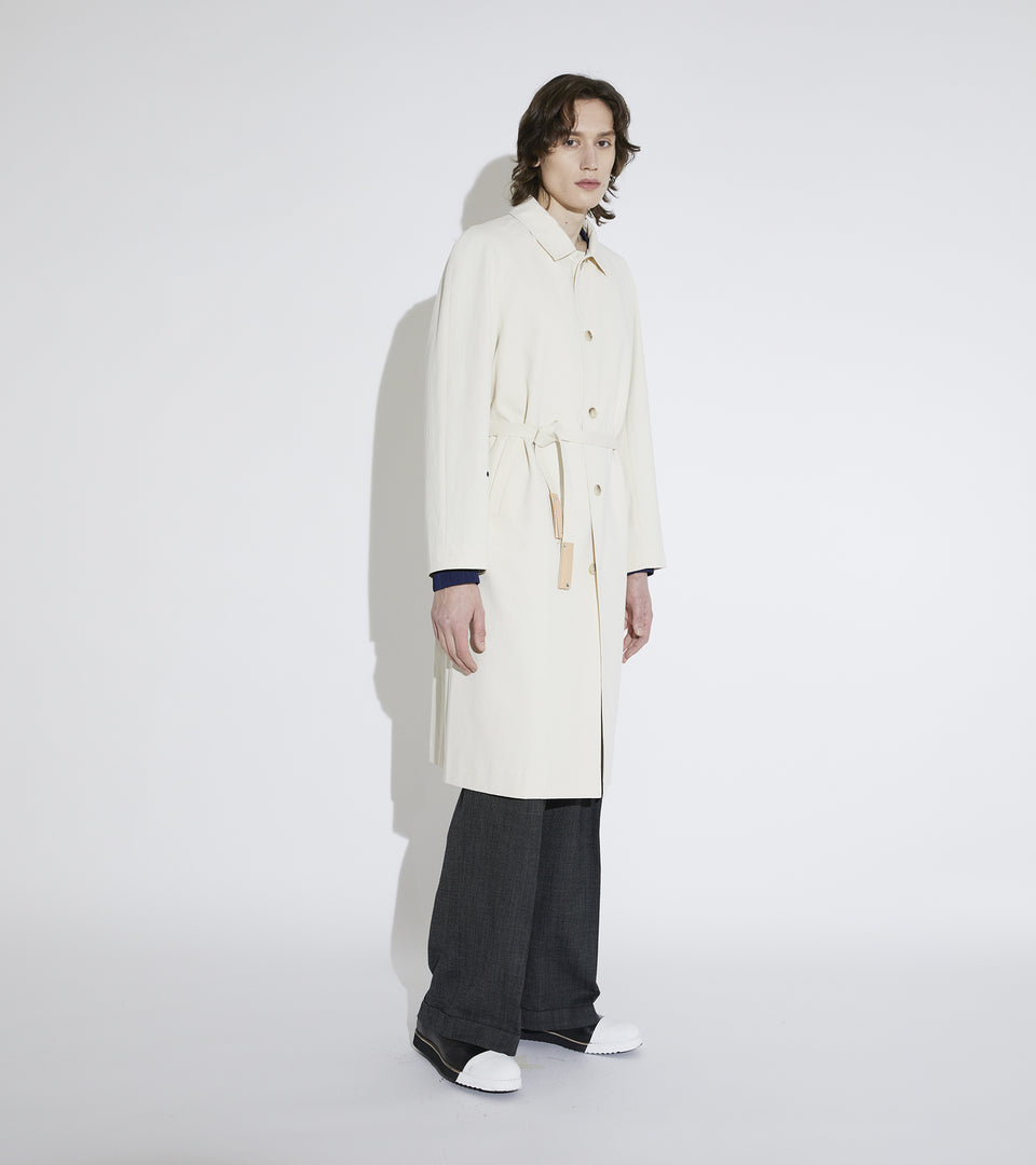 Mononavy canvas mac coat