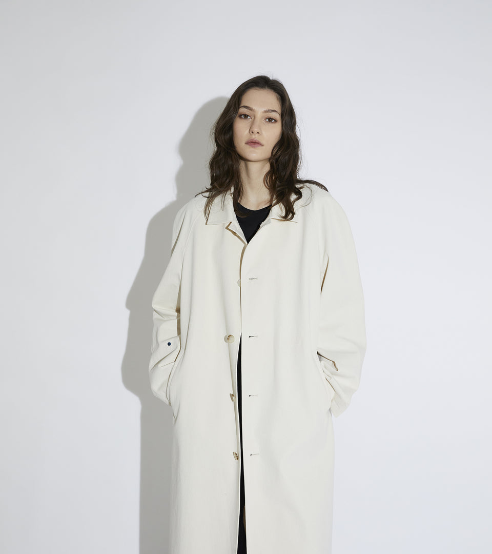 Mononavy canvas mac coat