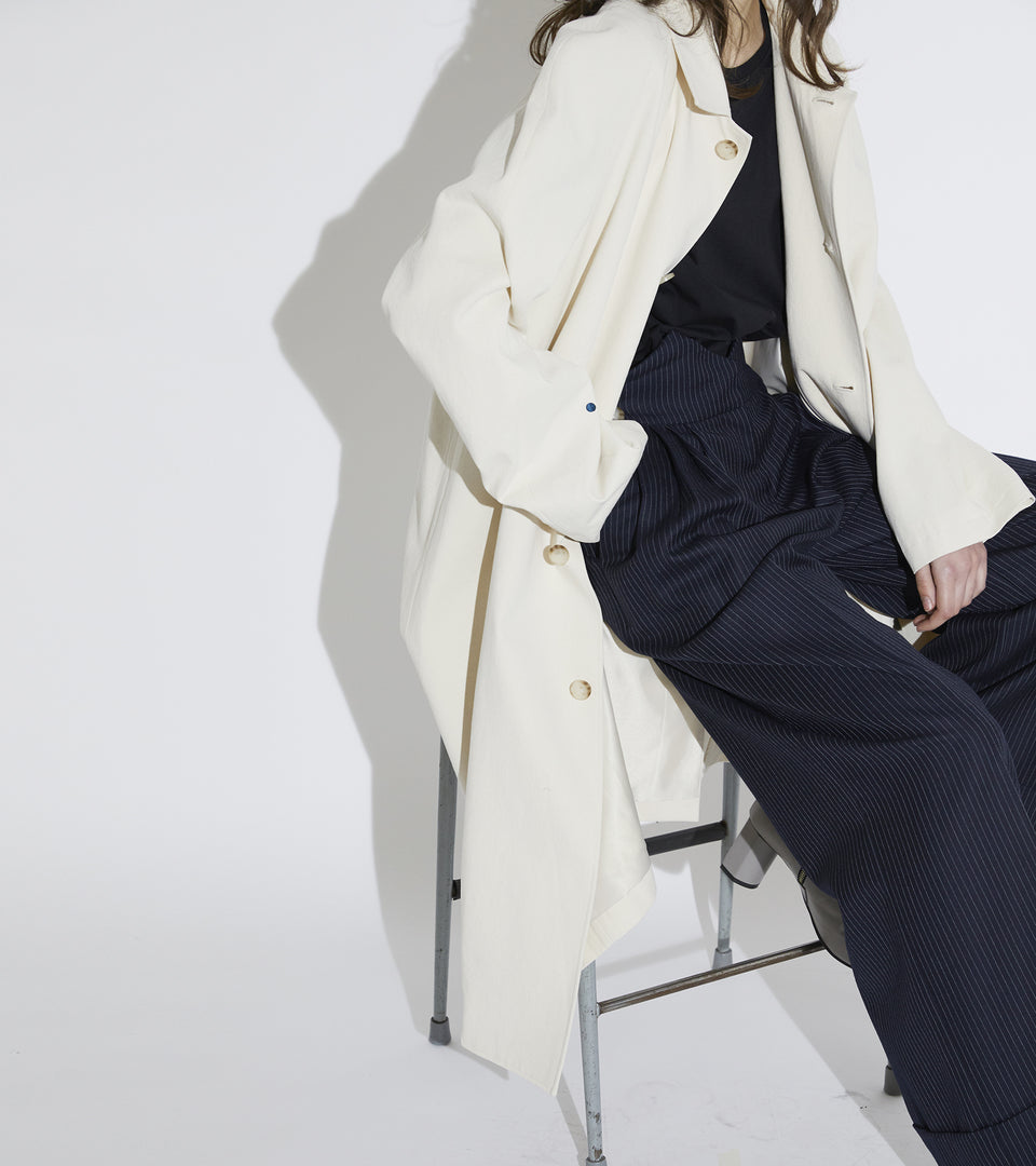 Mononavy canvas mac coat