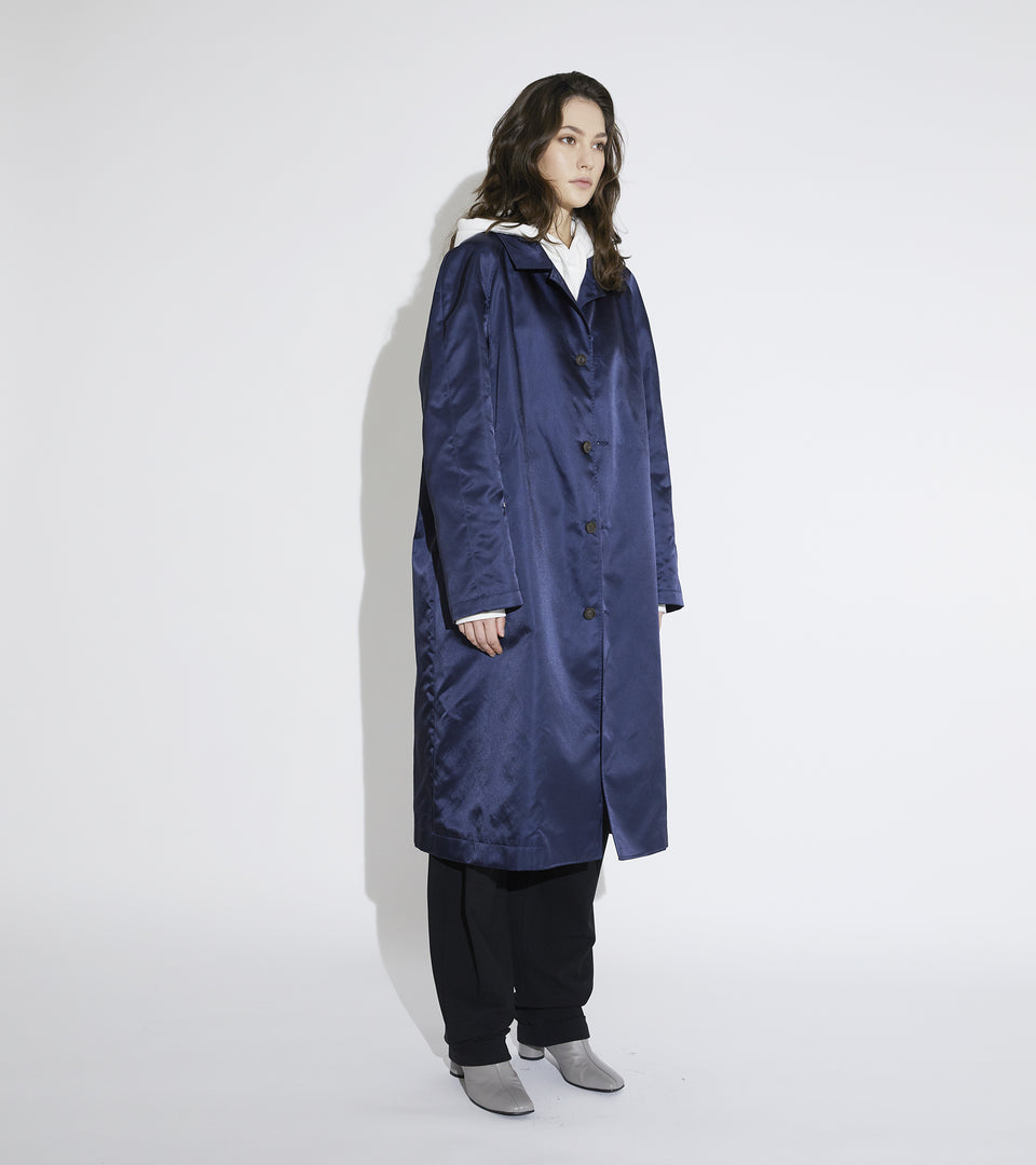 Mononavy water repellent mac coat