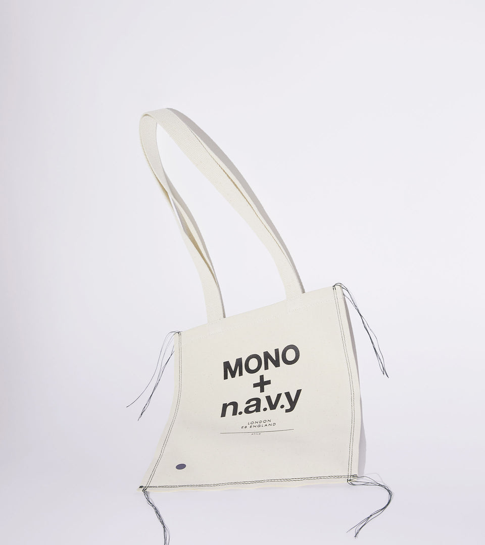 Mononavy mini canvas shopper