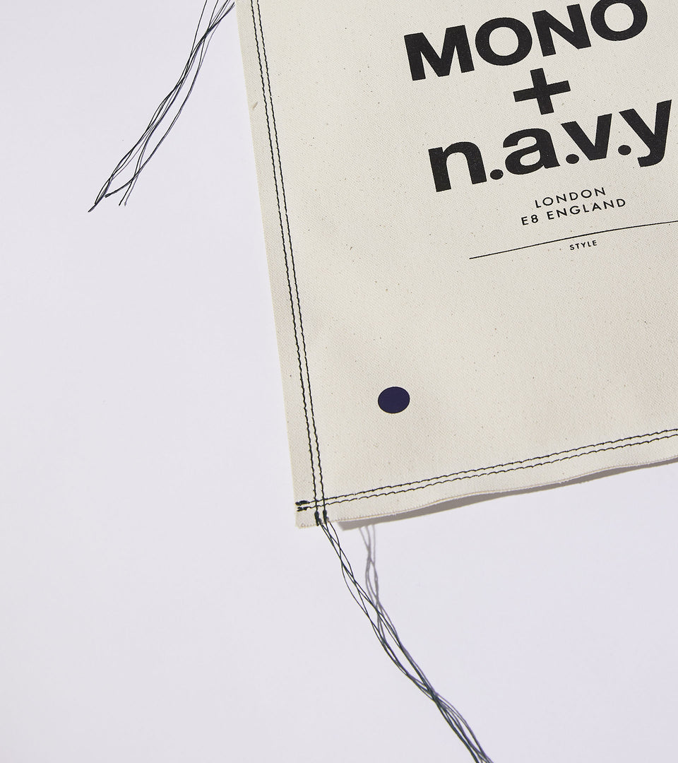 Mononavy mini canvas shopper