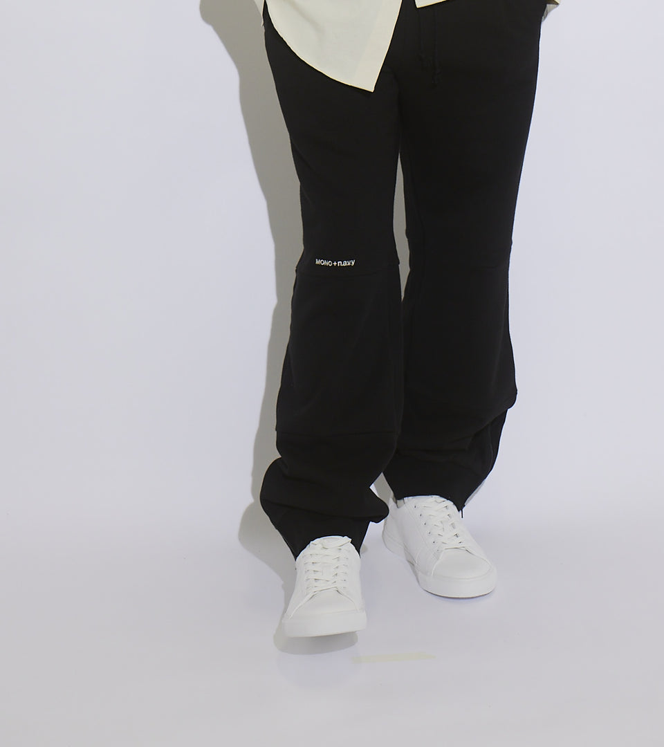 mononavy logo sweatpants black
