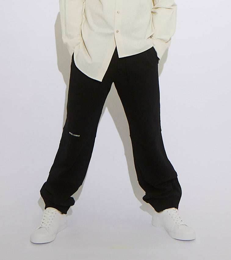 mononavy logo sweatpants black