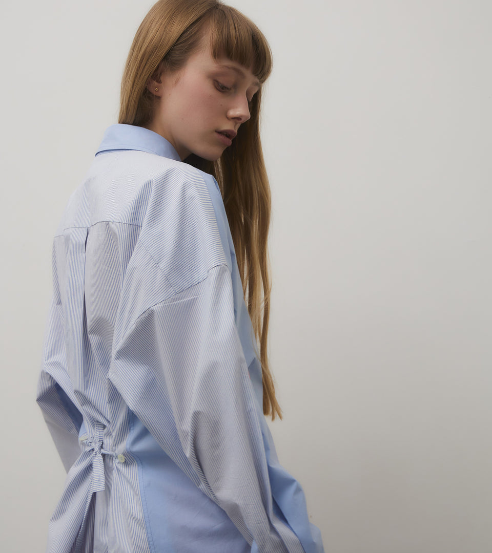 mononavy cotton shirts blue