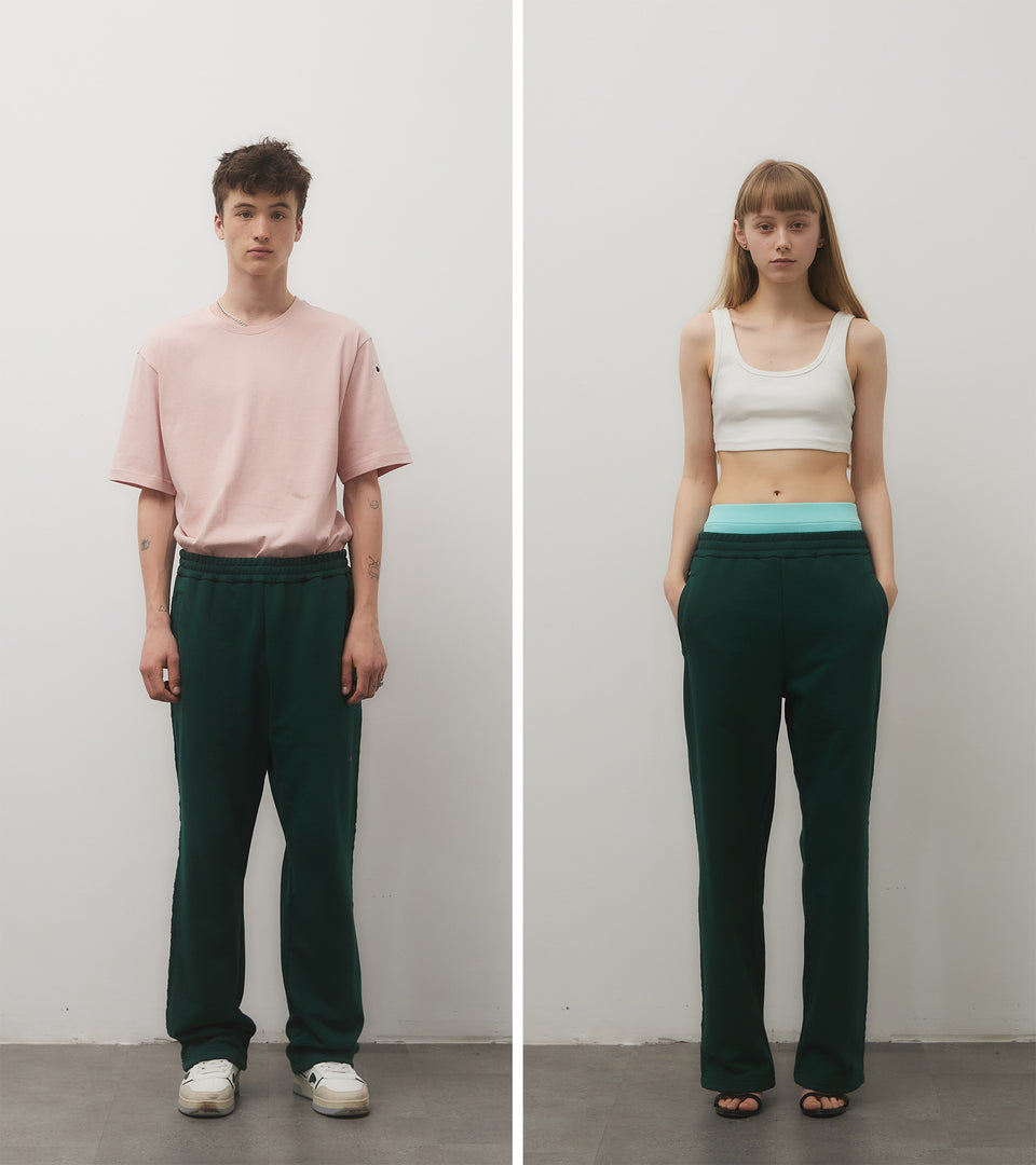 mononavy new lounge trousers green