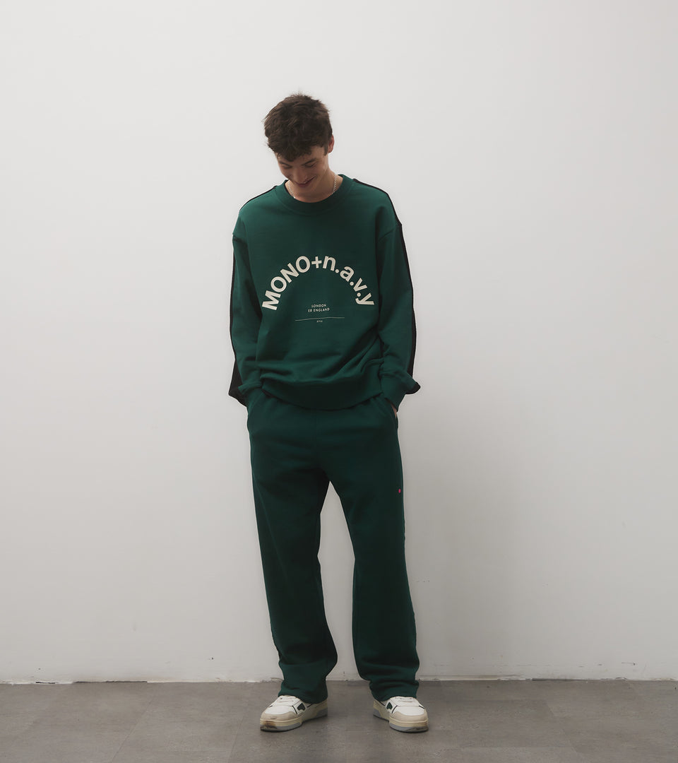 mononavy new lounge trousers green