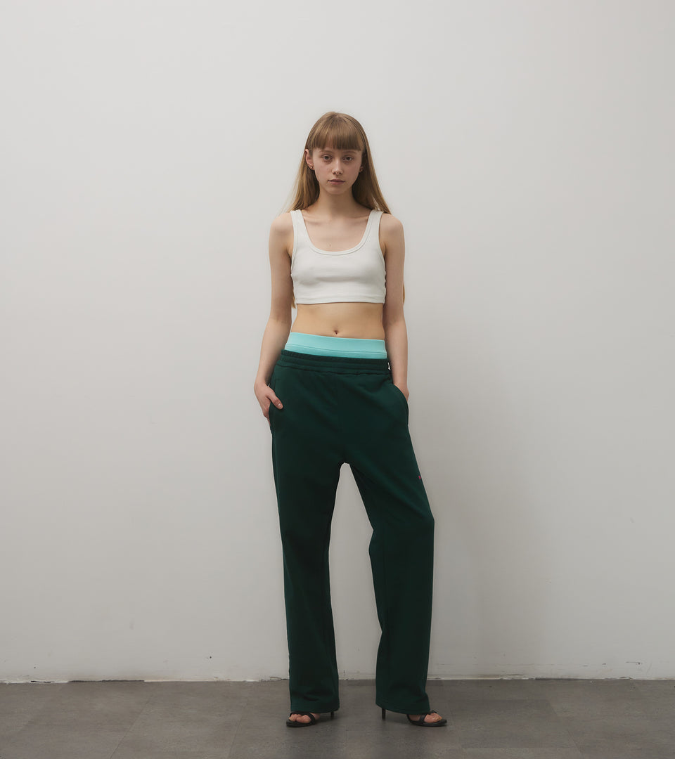 mononavy new lounge trousers green