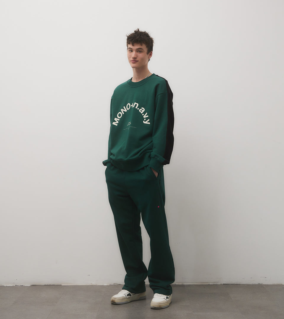 mononavy new lounge trousers green