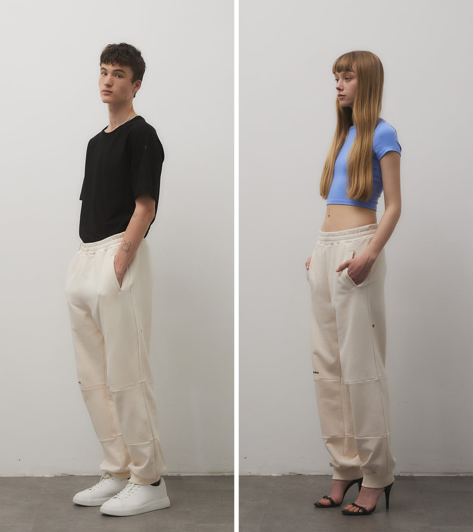 mononavy sweatpants ivory