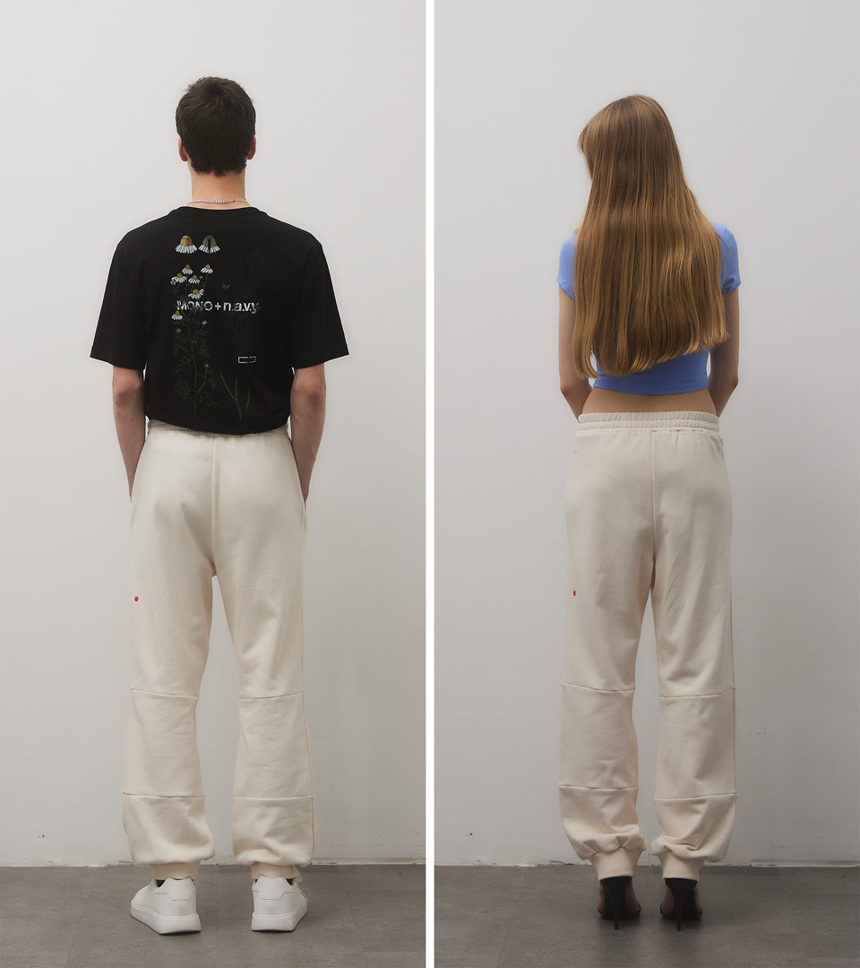 mononavy sweatpants ivory