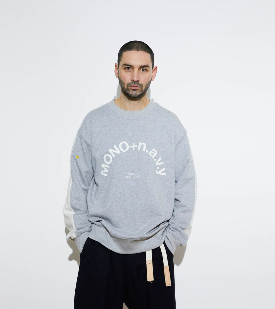 mononavy towel back sweatshirts