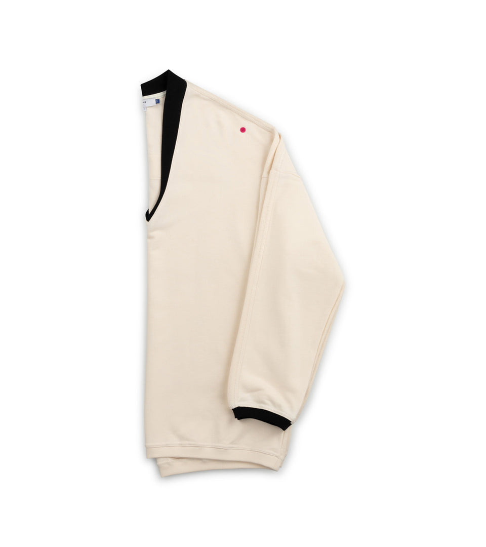 mononavy Vneck sweatshirts ivory
