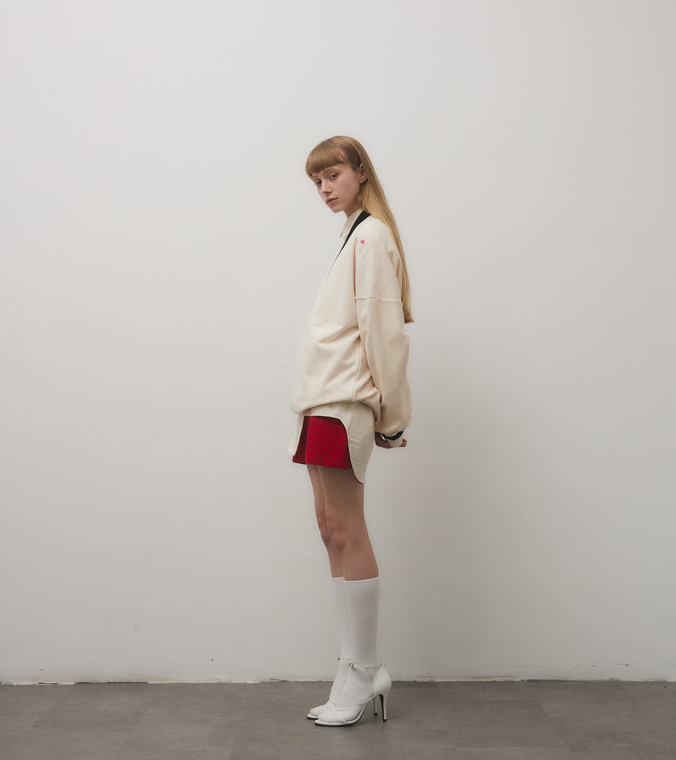 mononavy Vneck sweatshirts ivory