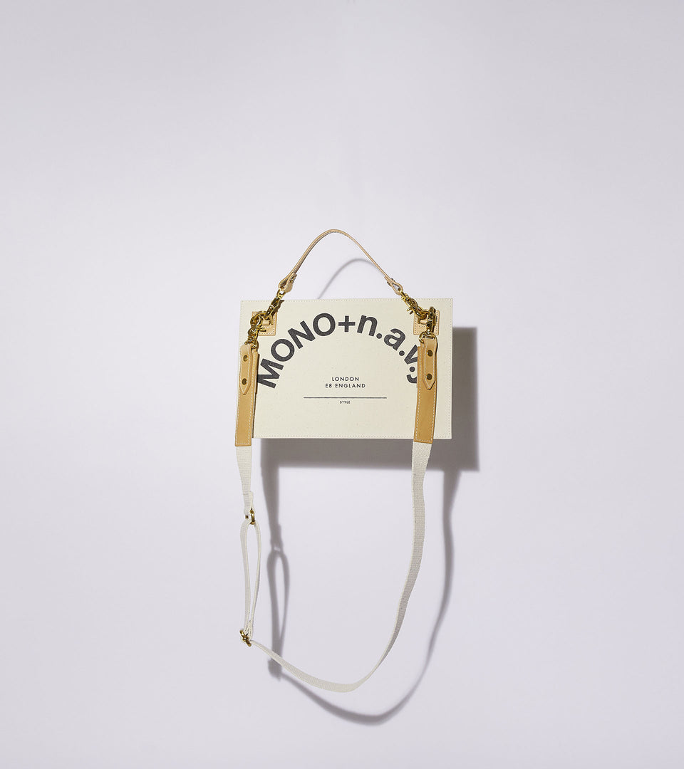 Mononavy canvas crossbody bag