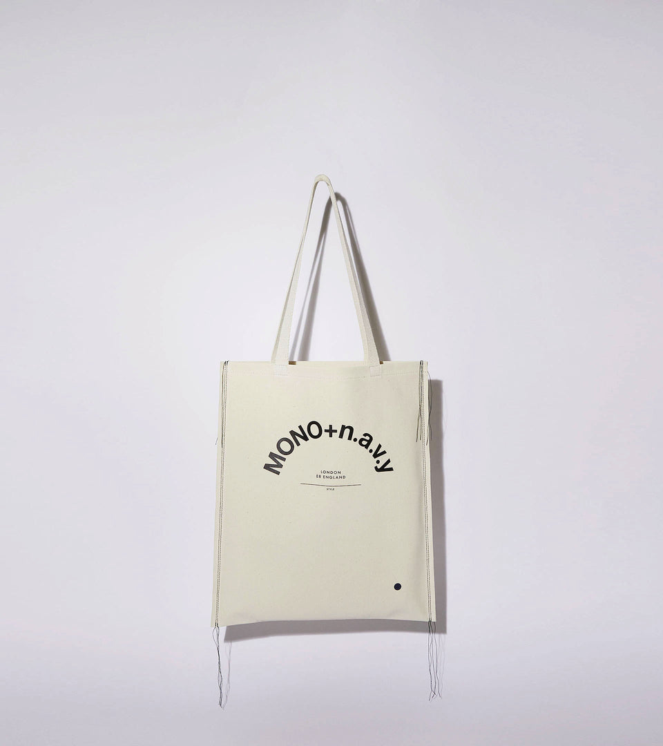 Mononavy large canvas shopper