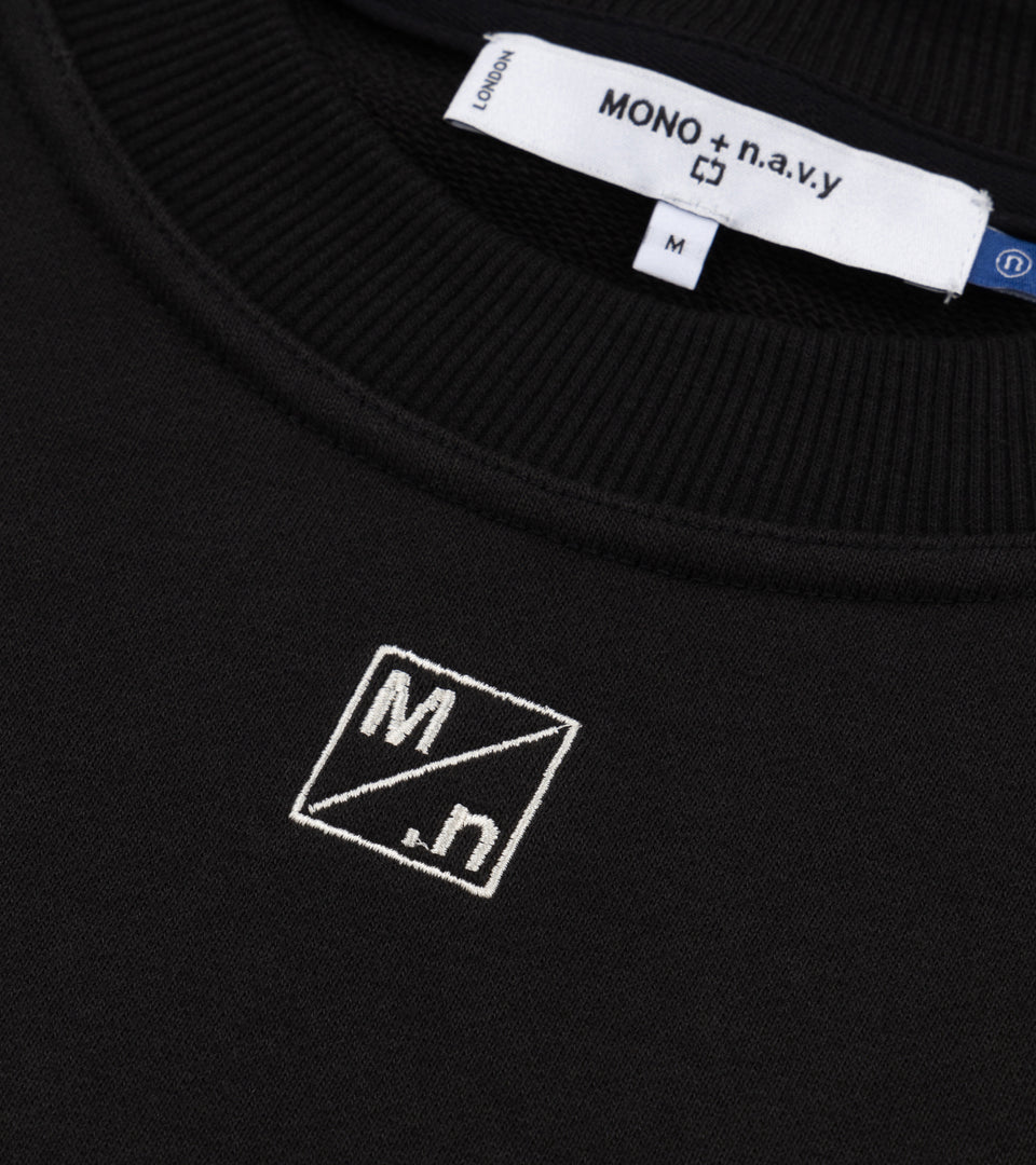 mononavy black sweatshirts