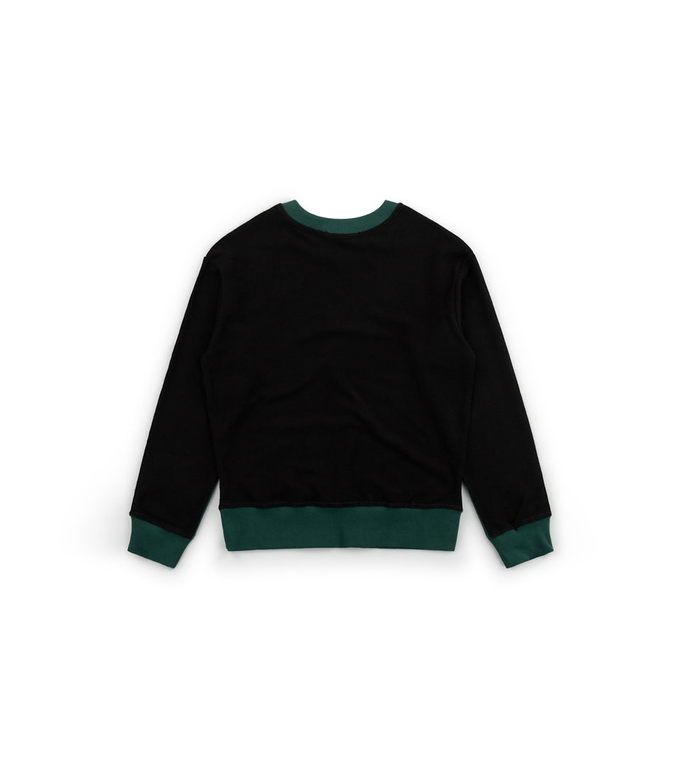 mononavy towel back sweatshirt green