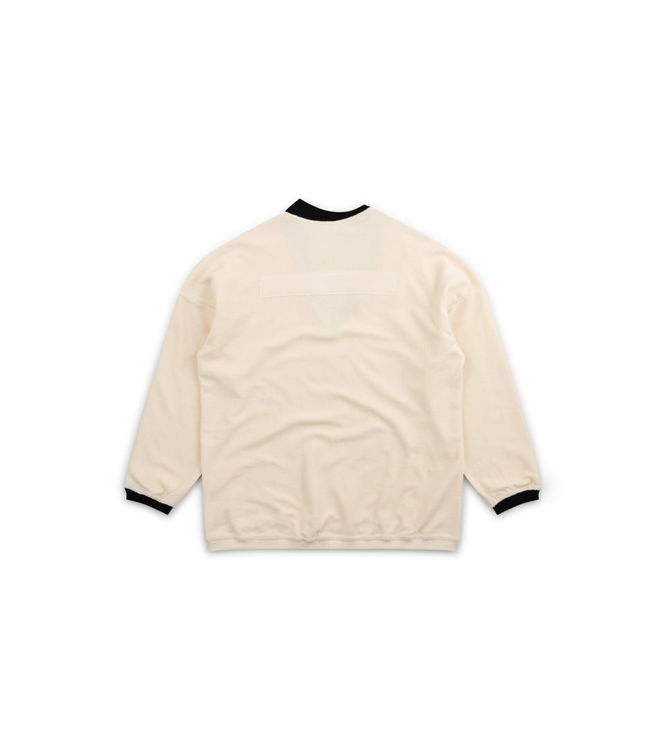 mononavy Vneck sweatshirts ivory